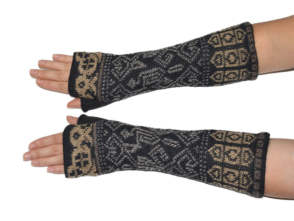 Fingerlose Alpaka-Handschuhe Für Frauen Von Grafitti