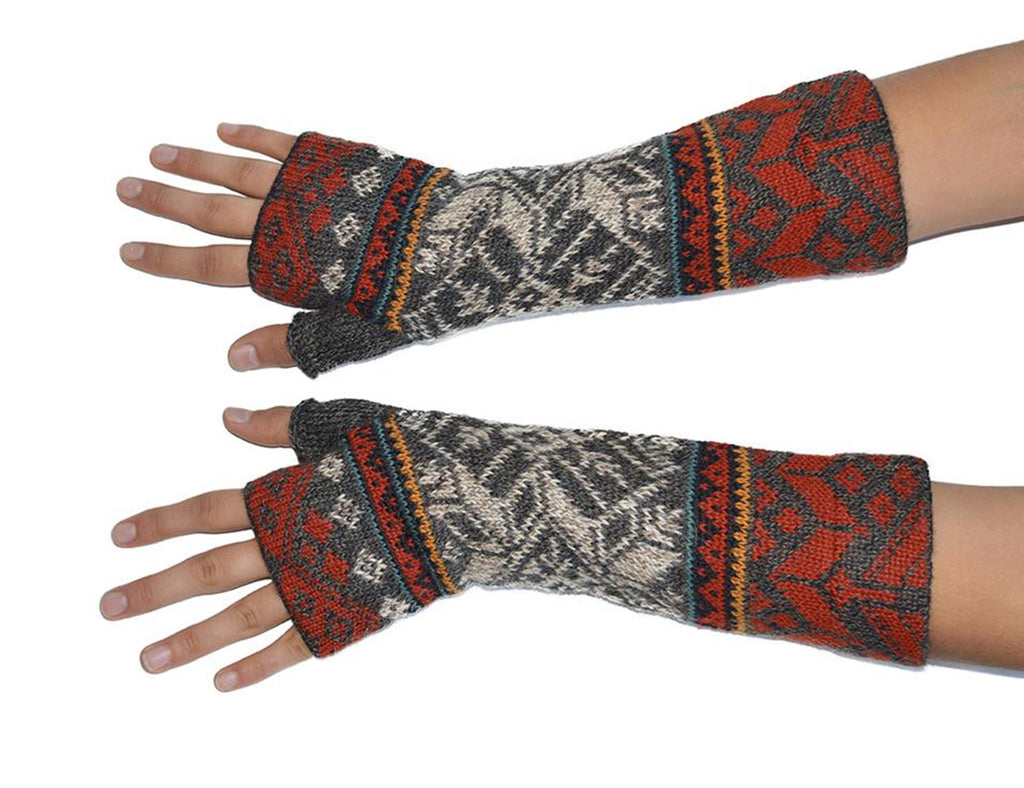 Greta Fingerlose Alpaka-Handschuhe Für Frauen