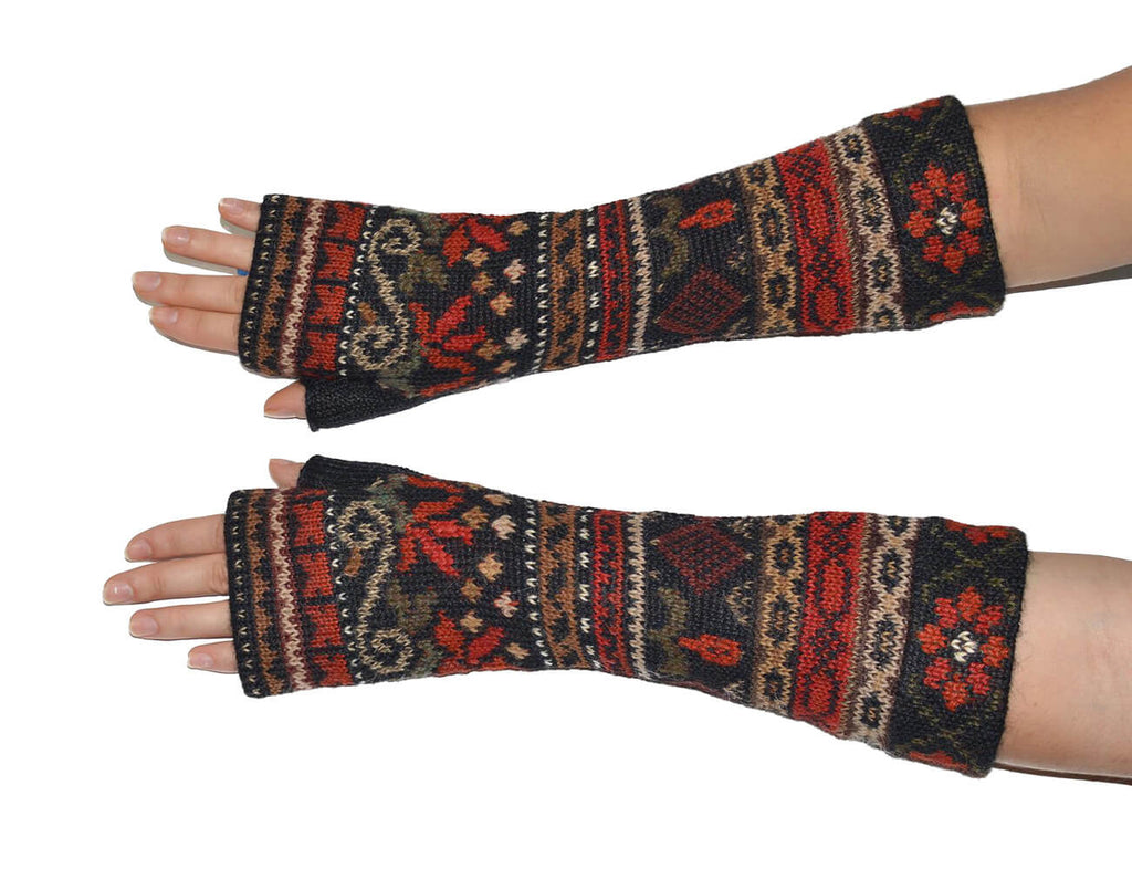 Julia Fingerlose Alpaka-Handschuhe Für Die Frau