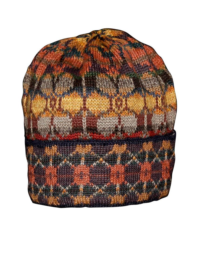 Herbstgelbe Mütze Aus 100% Alpaka-Wolle