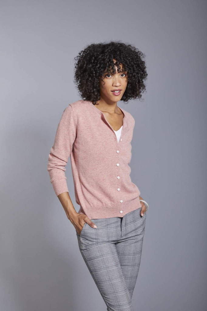 Invisible World Women's Cardigan Women's Button Up Pure Cashmere Little Cardigan